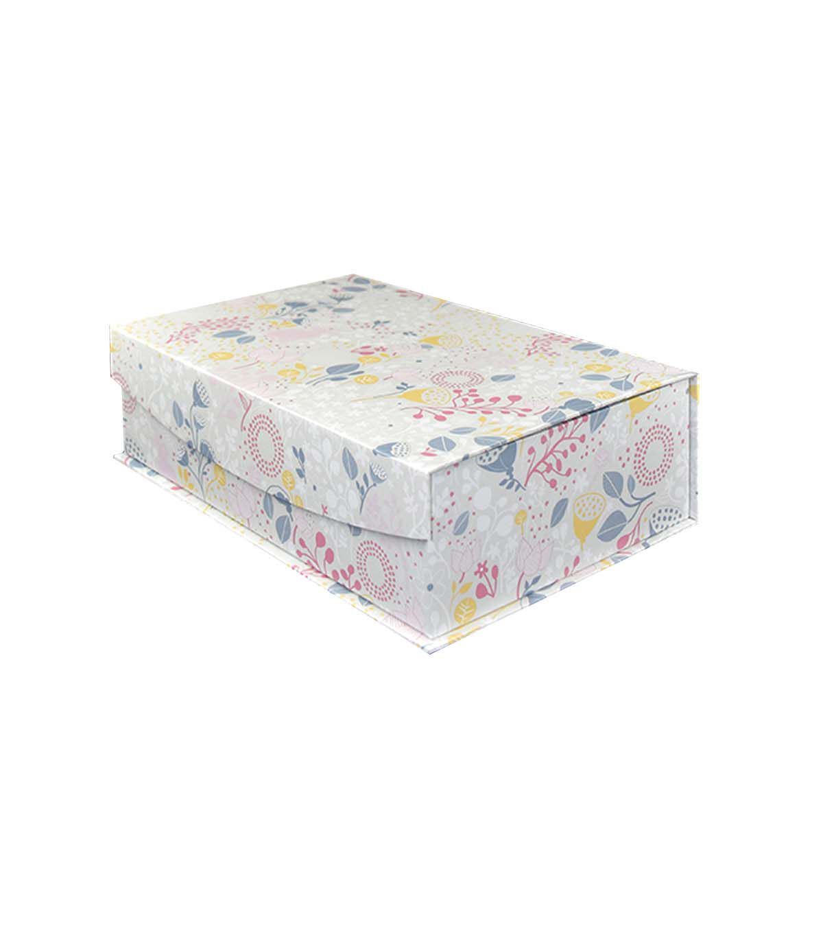 10 x 7 White Meadow Flip Top Box by Place & Time