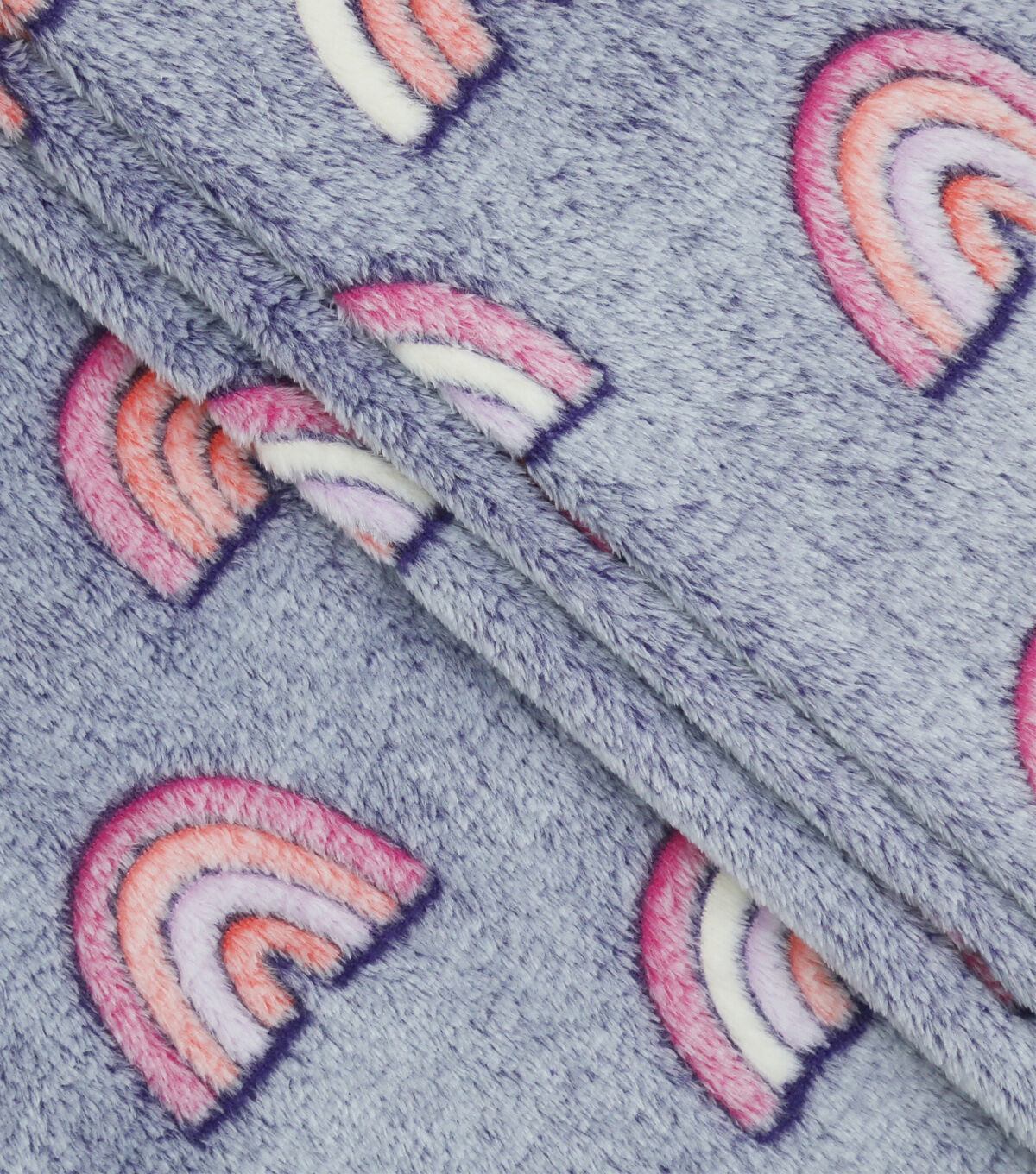 Sew Lush Rainbow Embossed Fleece Fabric