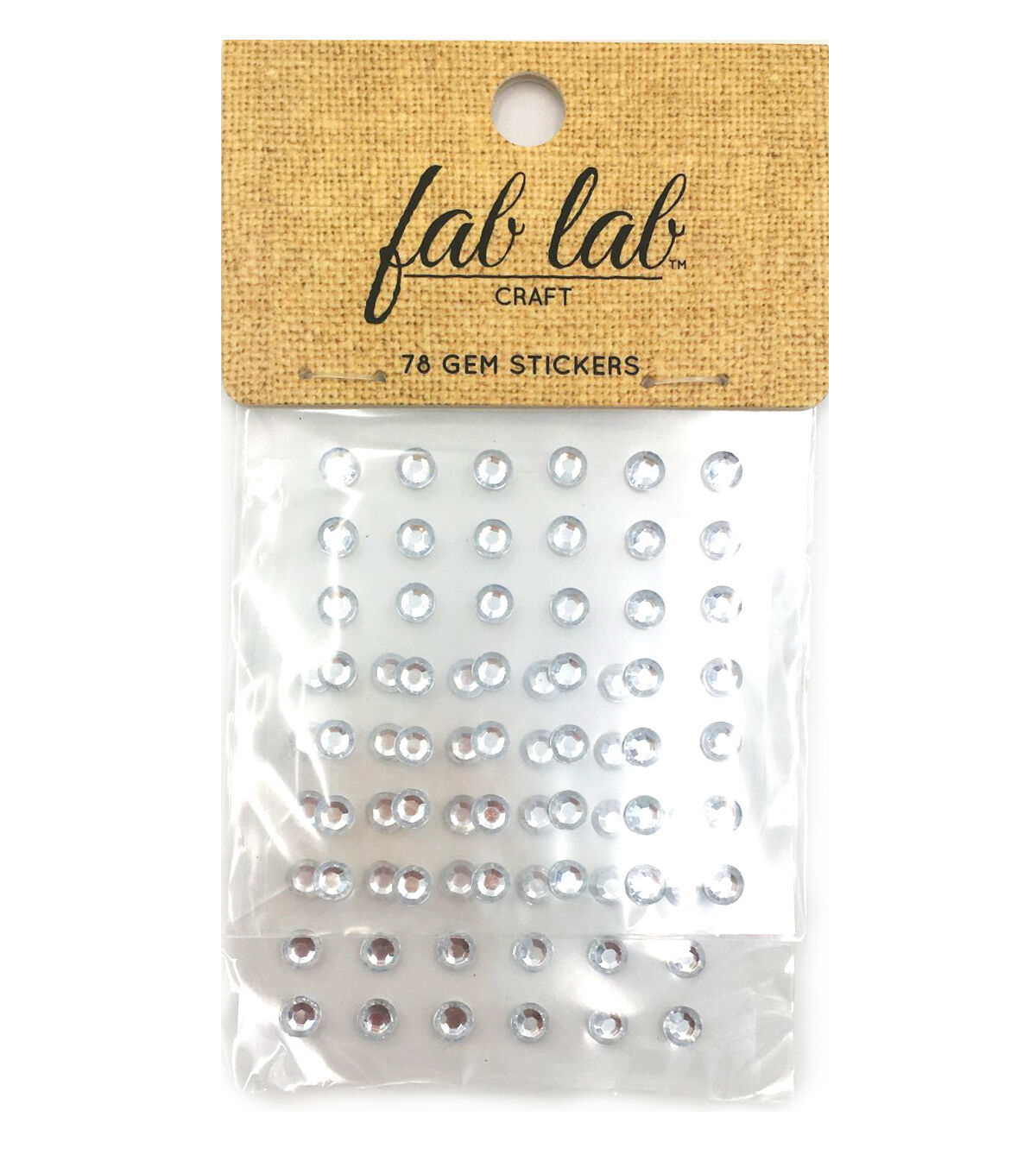 Fab Lab 5mm Crystal Round Stick On Rhinestones 78pc