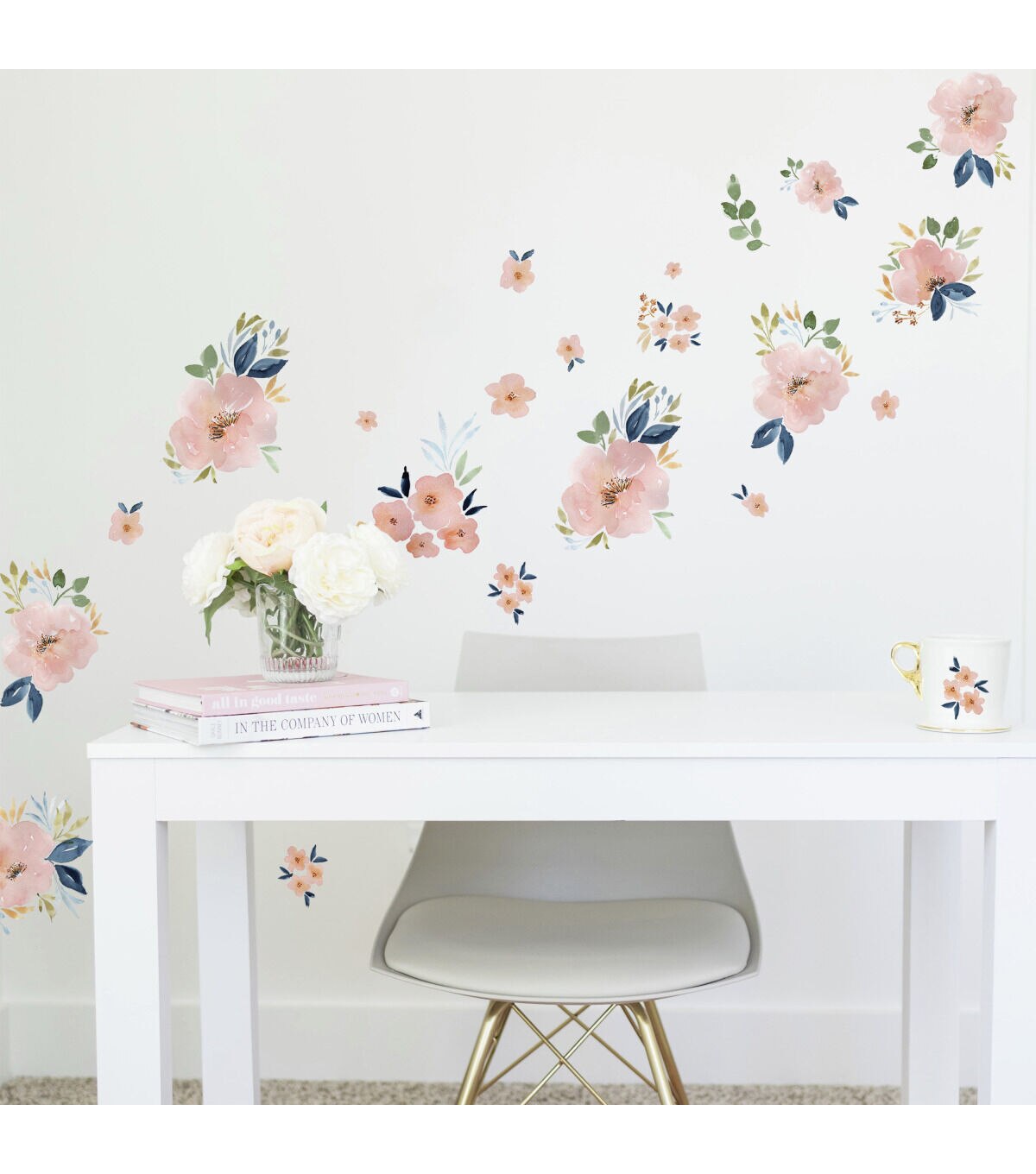 RoomMates Beth Schneider Sweet Blooms Watercolor Peel & Stick Wallpaper