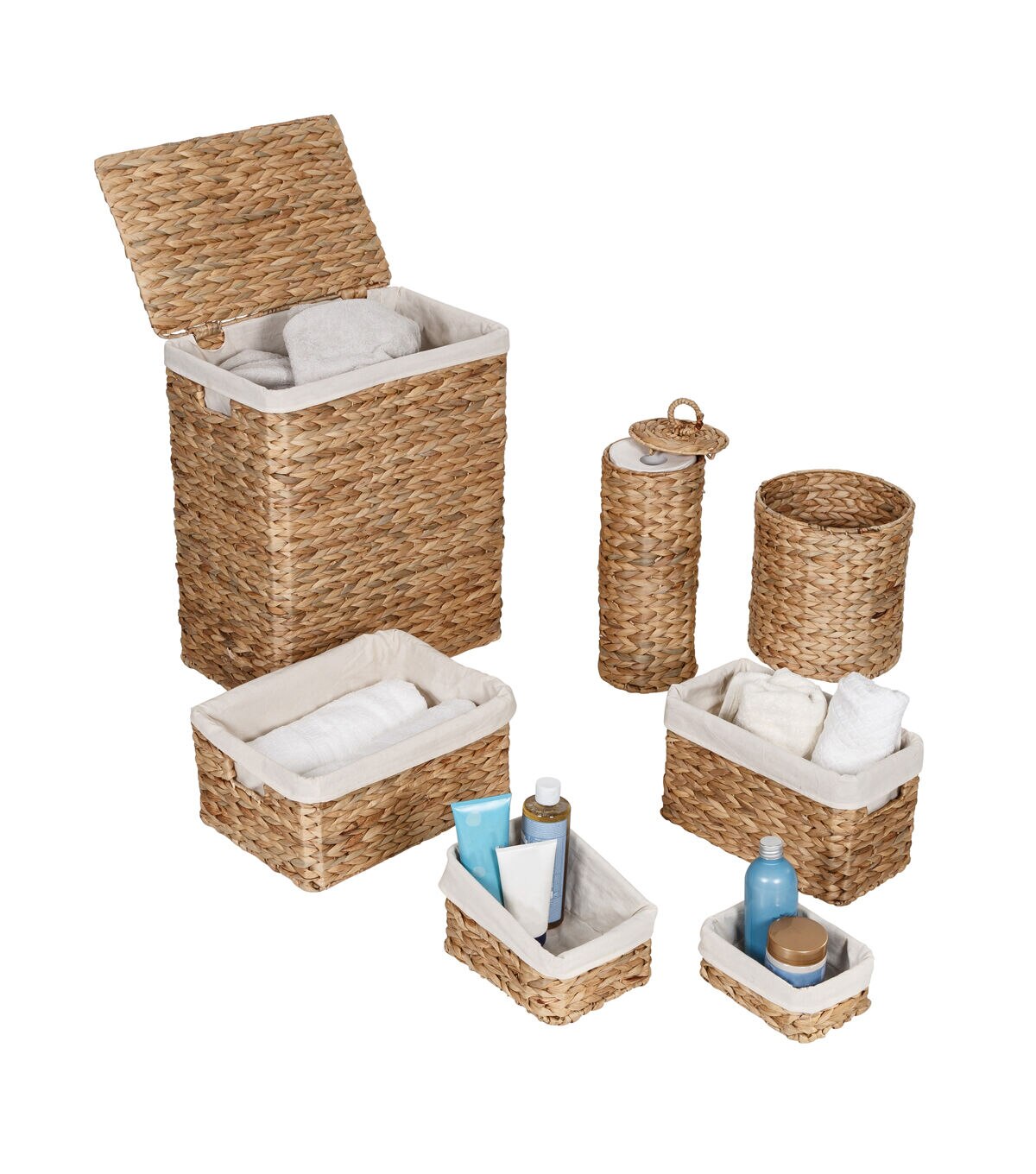 Honey Can Do 18.5 x 22 Natural Water Hyacinth Storage Baskets 7ct