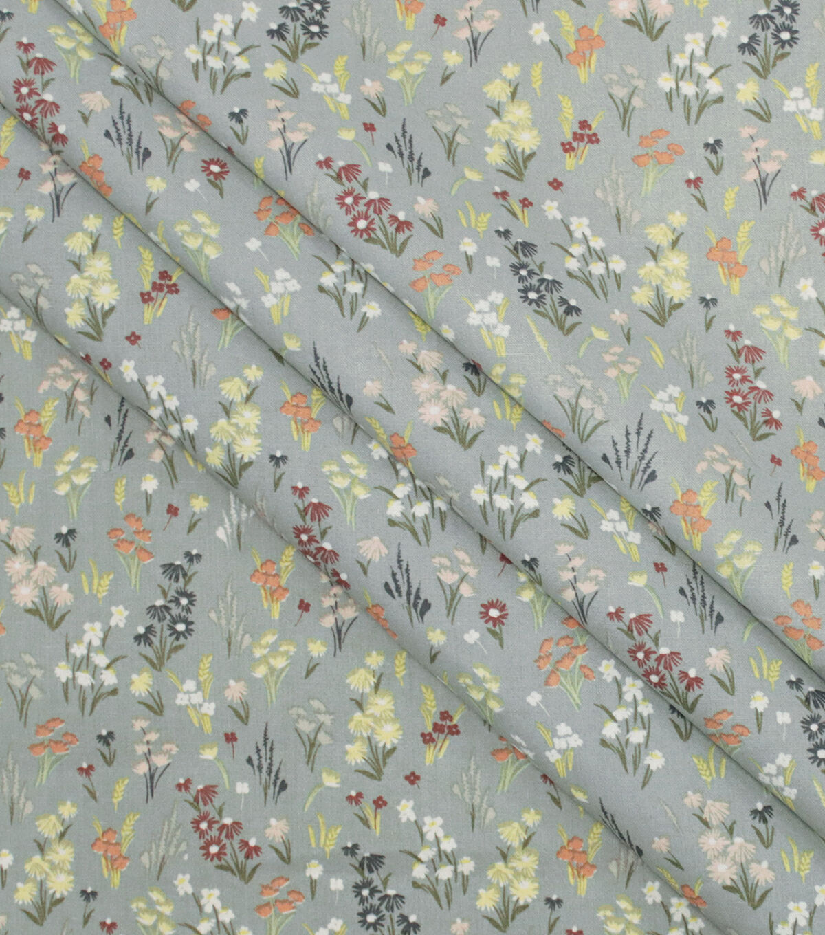 Flowers on Gray Quilt Cotton Fabric by Keepsake Calico