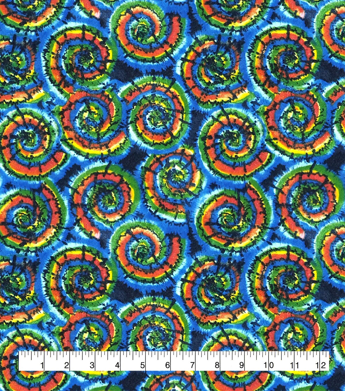 Swirl Tie Dye Multi Super Snuggle Flannel Fabric