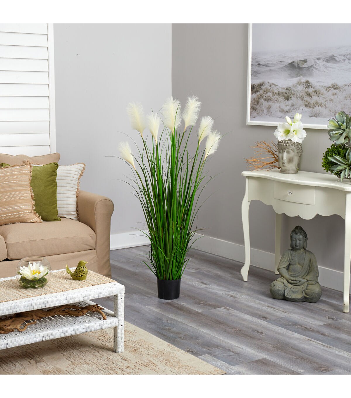Nearly Natural 4.5ft. Plume Grass Artificial Plant