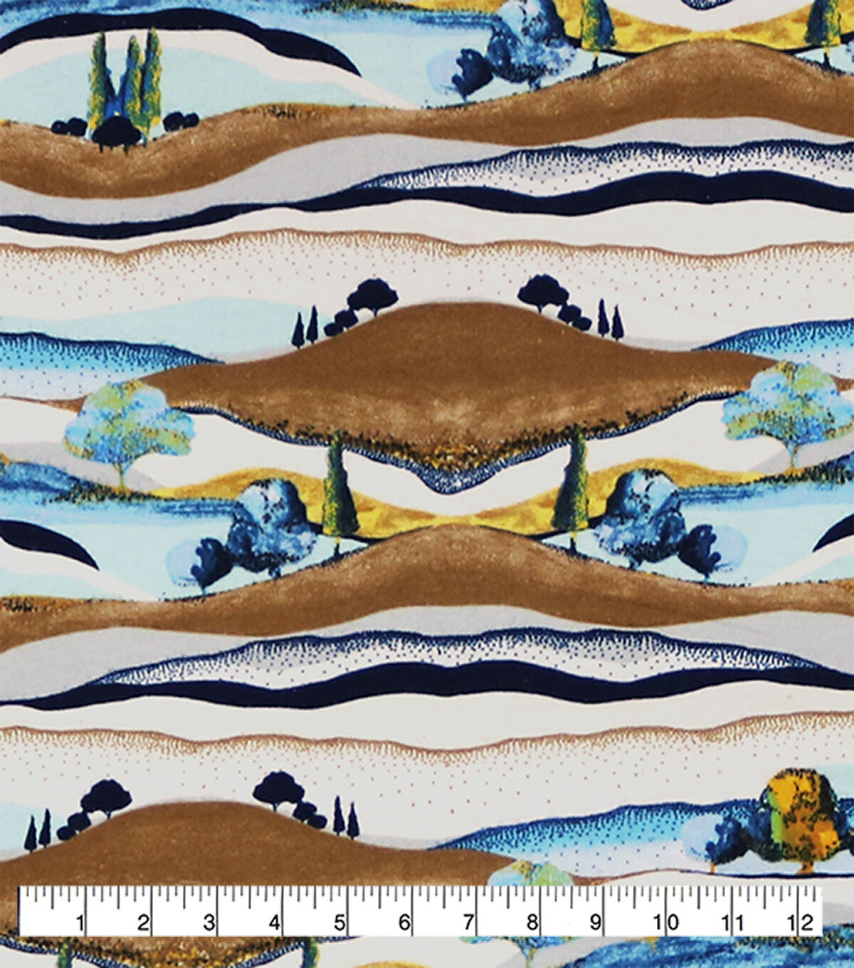 Watercolor Mountains Super Snuggle Flannel Fabric