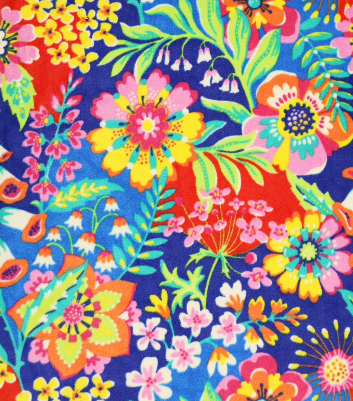 Multicolor Floral Luxe Fleece Fabric