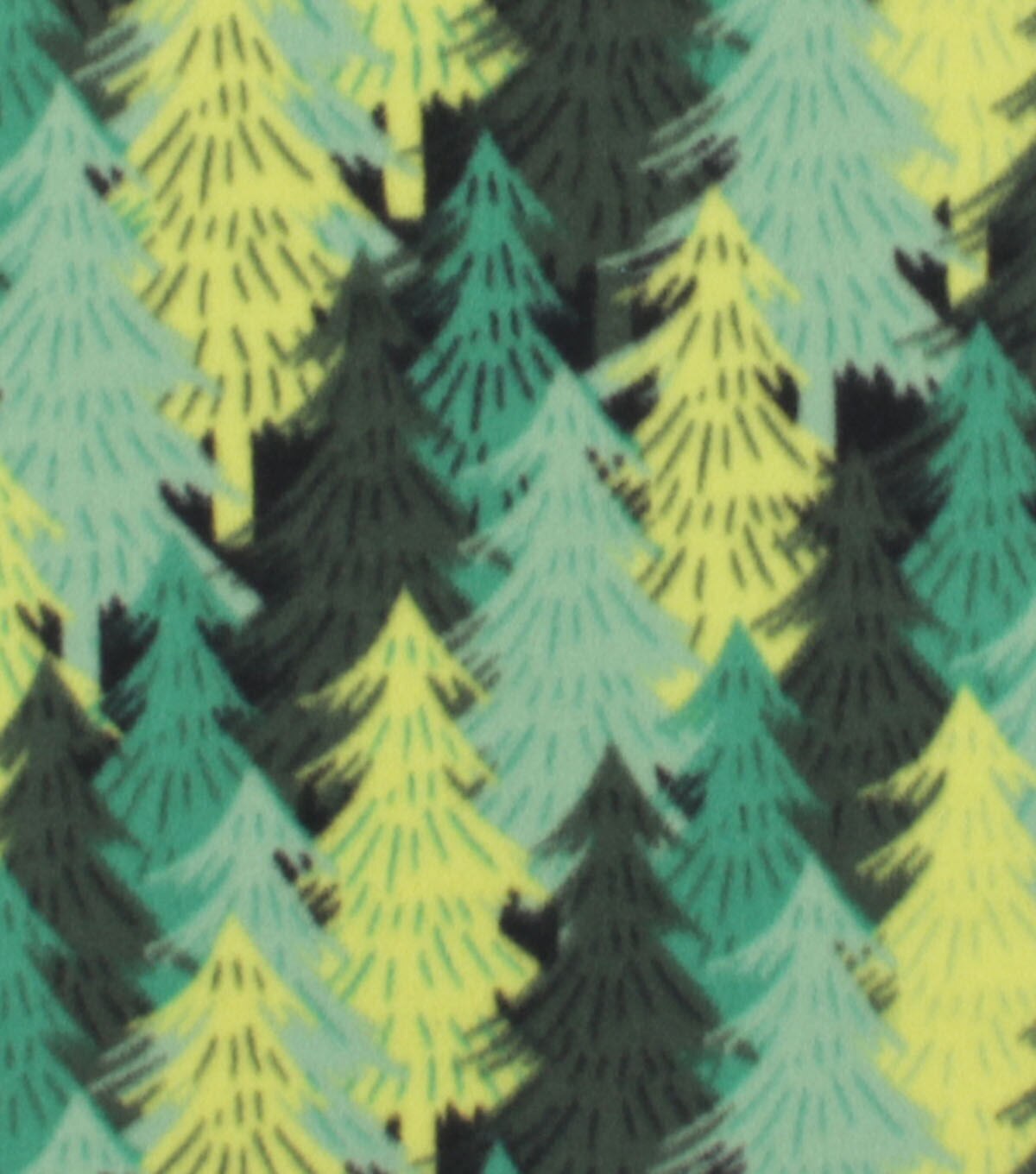 Packed Trees Blizzard Fleece Fabric