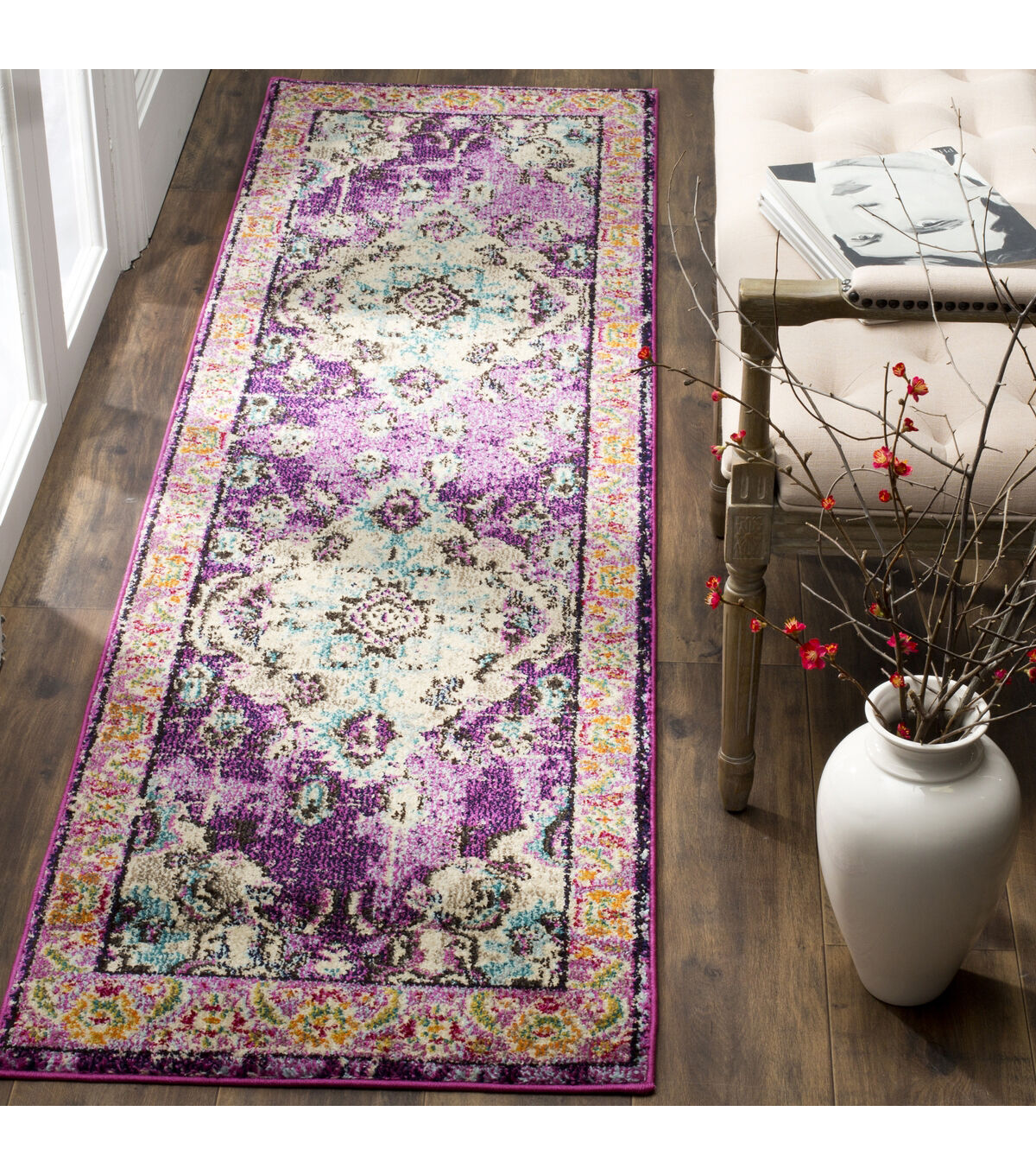 Safavieh Monaco 243 Violet / Lt. Blue 2'2 X 10' Runner