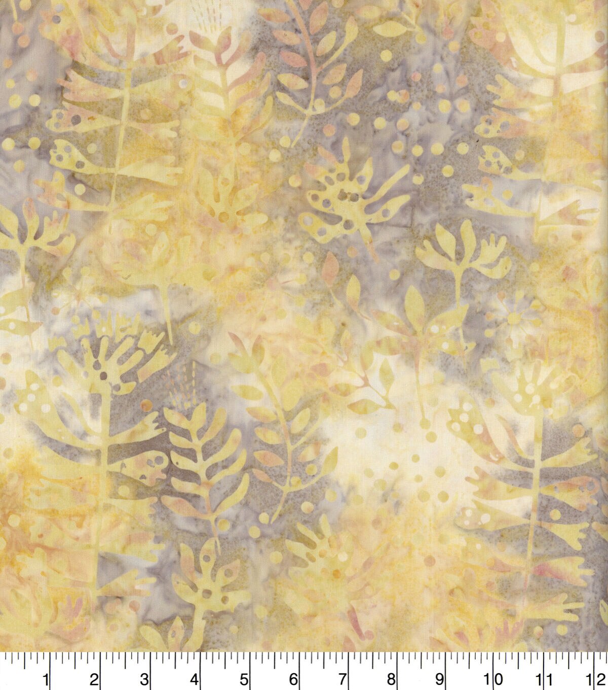 Garden Life Neutral Batik Cotton Fabric