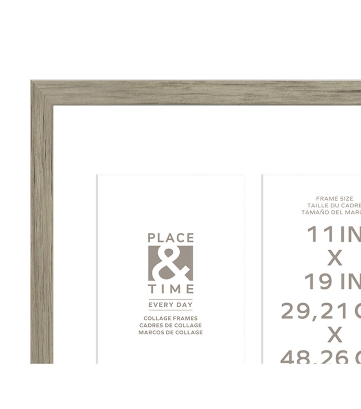11 x 19 Natural 3 Photo Collage Frame by Place & Time