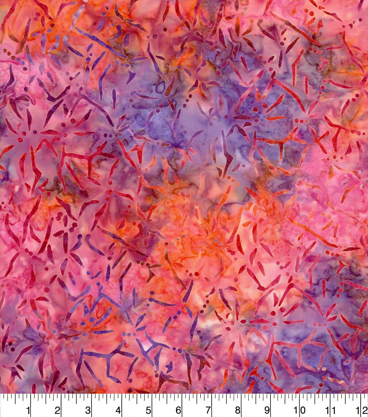 Hi Fashion Pink & Purple Tie Dye Batik Cotton Fabric