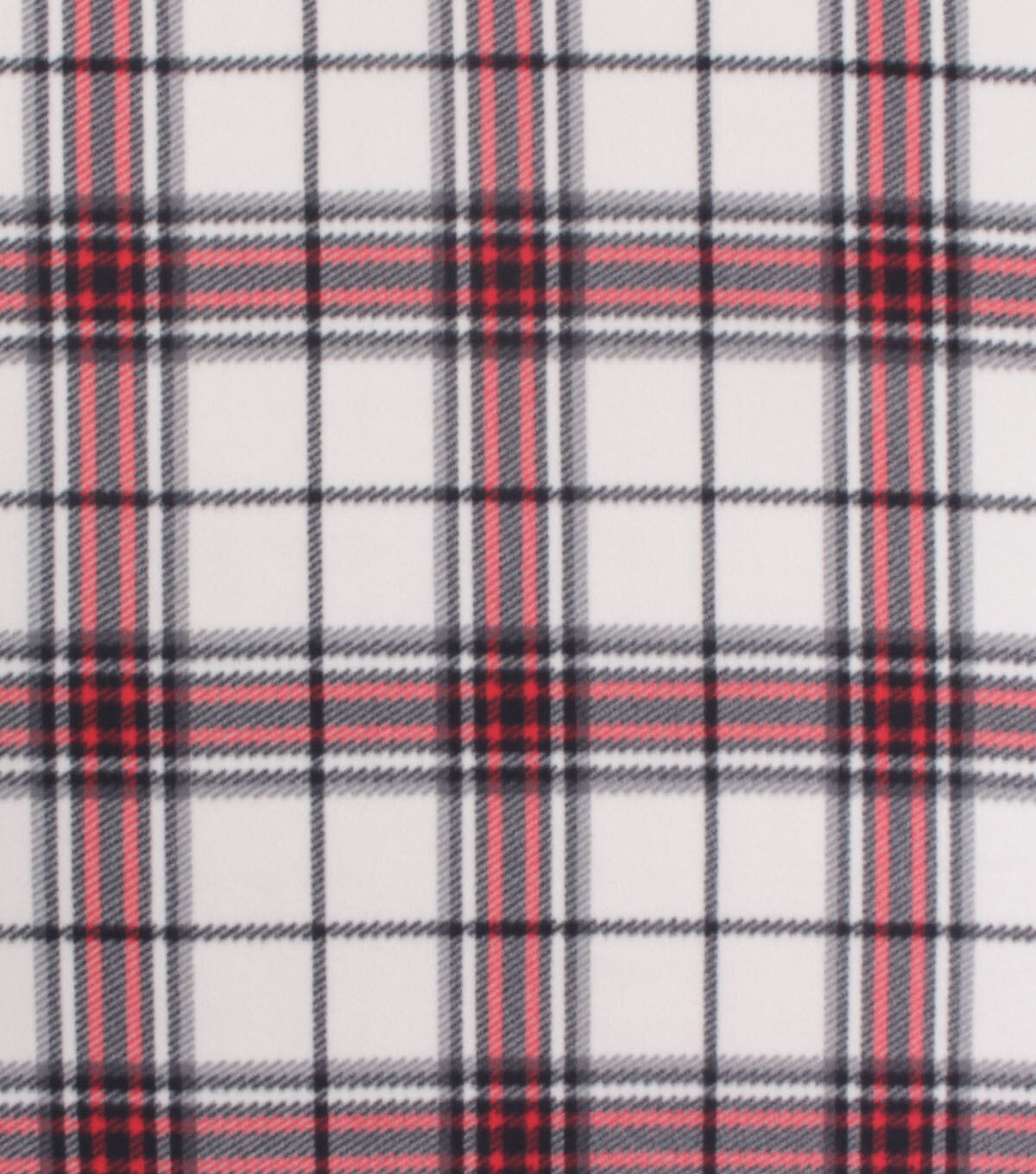 Tan Red and Black Plaid Blizzard Fleece Fabric