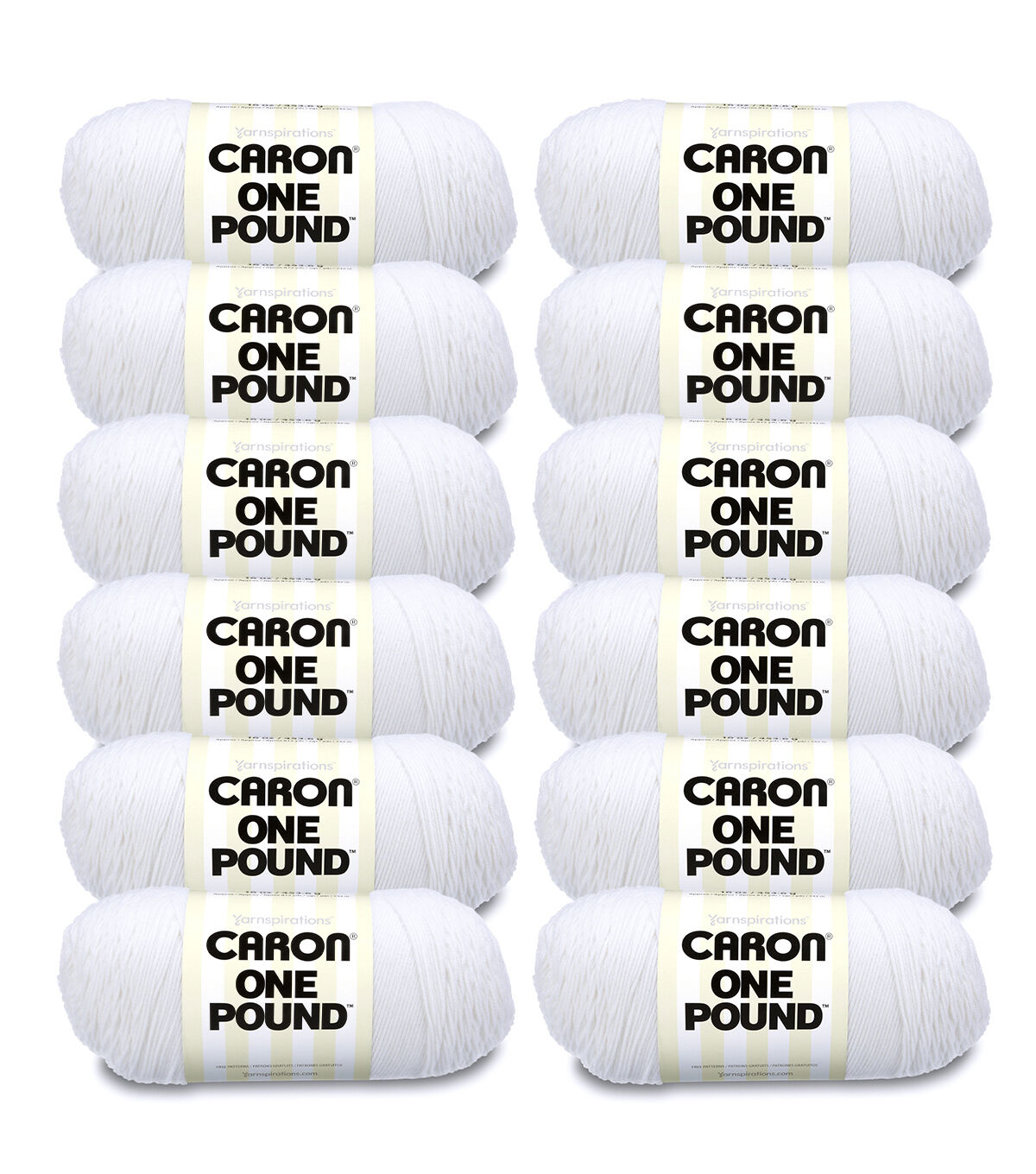 Caron One Pound 812yds Worsted Acrylic Yarn 12 Bundle