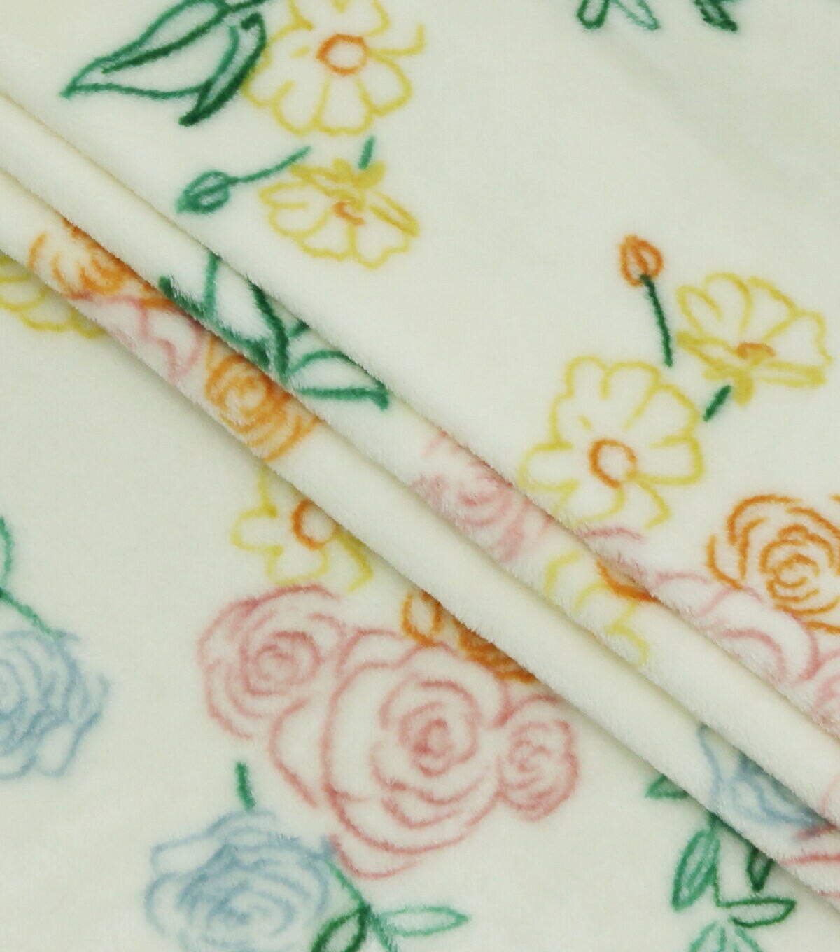 Floral Sew Lush Fleece Fabric
