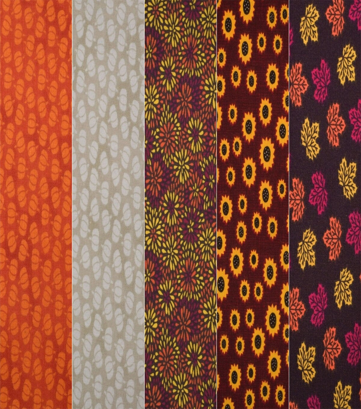 18 x 21 Fall Showcase Cotton Fabric Quarter Bundle 5ct