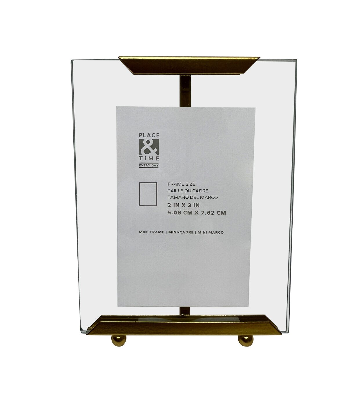 2 x 3 Bronze Edged Transparent Tabletop Picture Frame by Place & Time