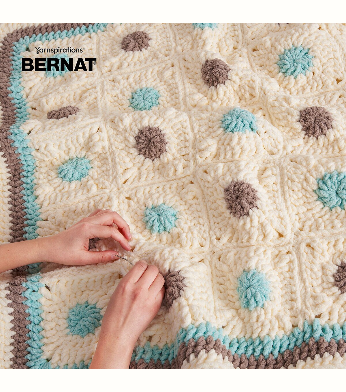 Bernat Baby Blanket Stripes 220yds Super Bulky Polyester Yarn
