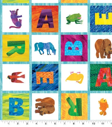Eric Carle Brown Bear Abc Cotton Fabric