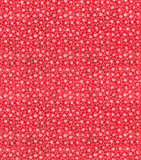 Fabric Traditions Floral on Red Cotton Fabric by Keepsake Calico