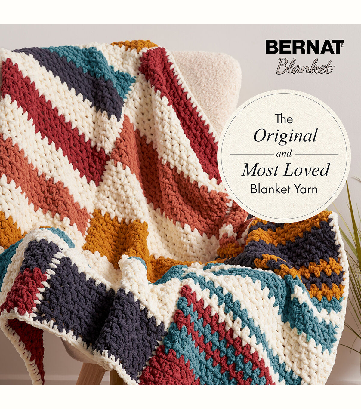 Bernat Blanket Tie Dye-ish 220yds Super Bulky Polyester Yarn