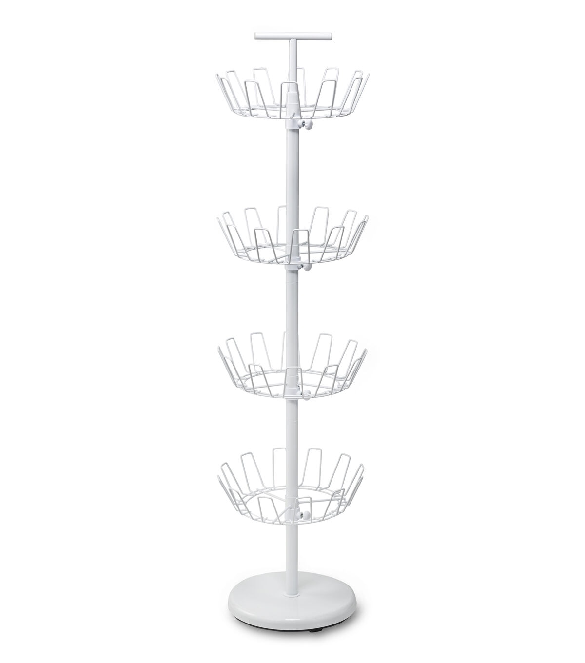 Honey Can Do 11.5 x 49 White 4 Tier Revolving Shoe Tree
