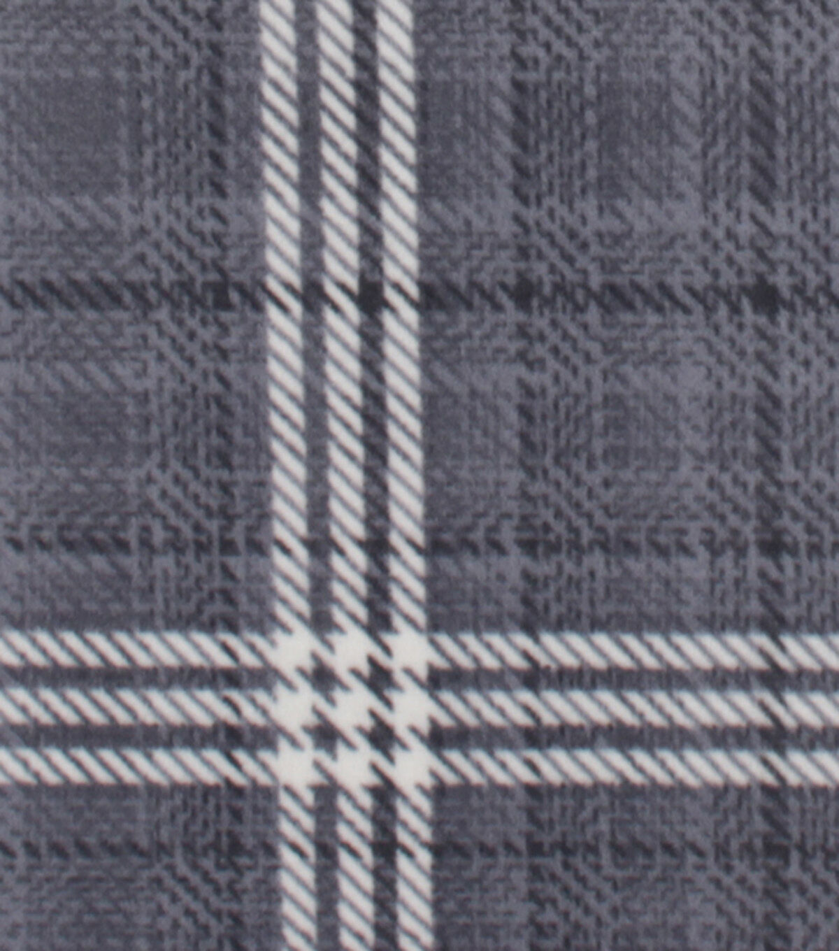 Gray Sweater Plaid Anti Pill Fleece Fabric