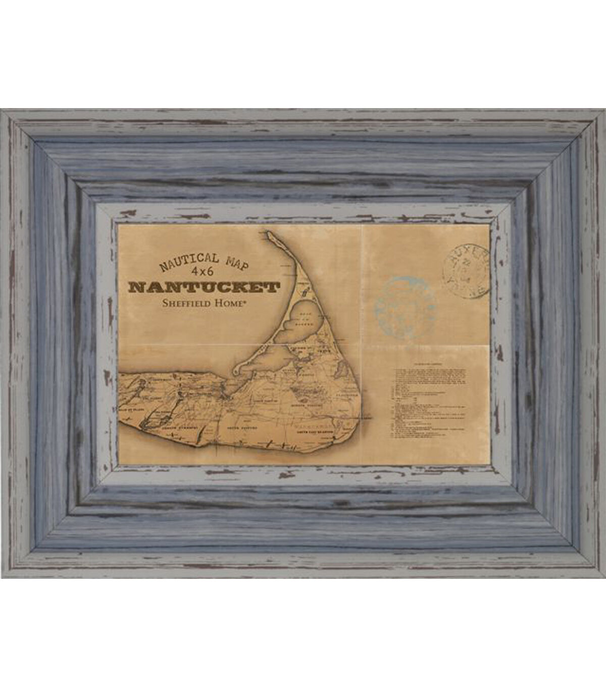 Sheffield Home 4 x 6 Distressed Blue & Gray Picture Frame