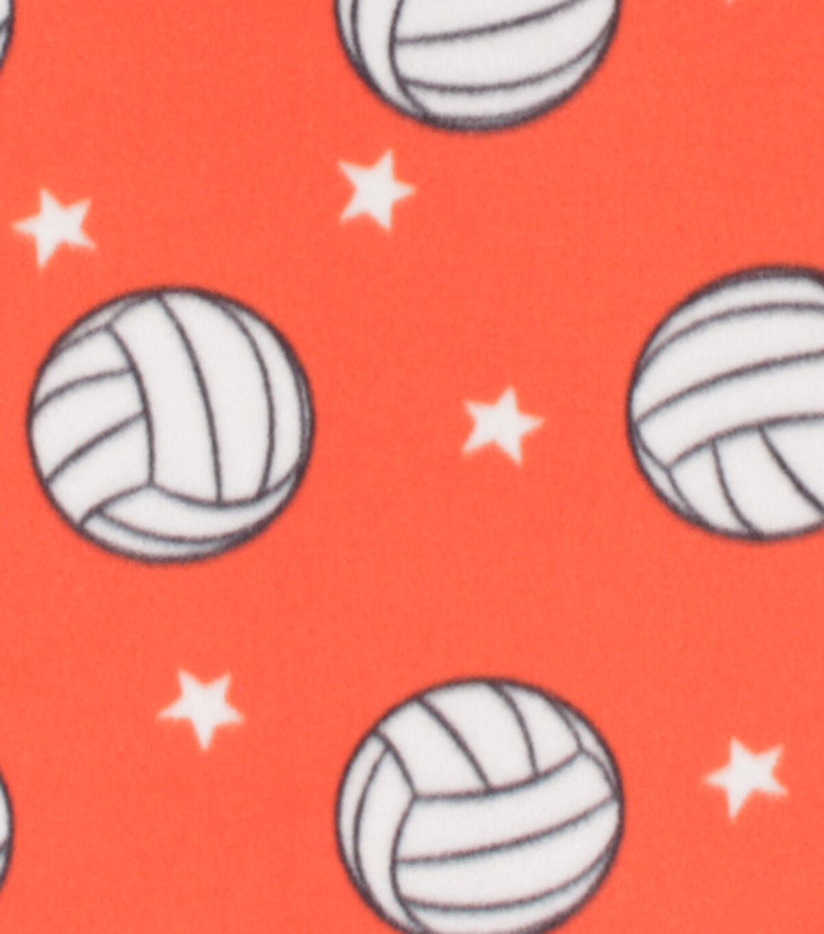 Orange Volleyball Superstar Blizzard Fleece Fabric