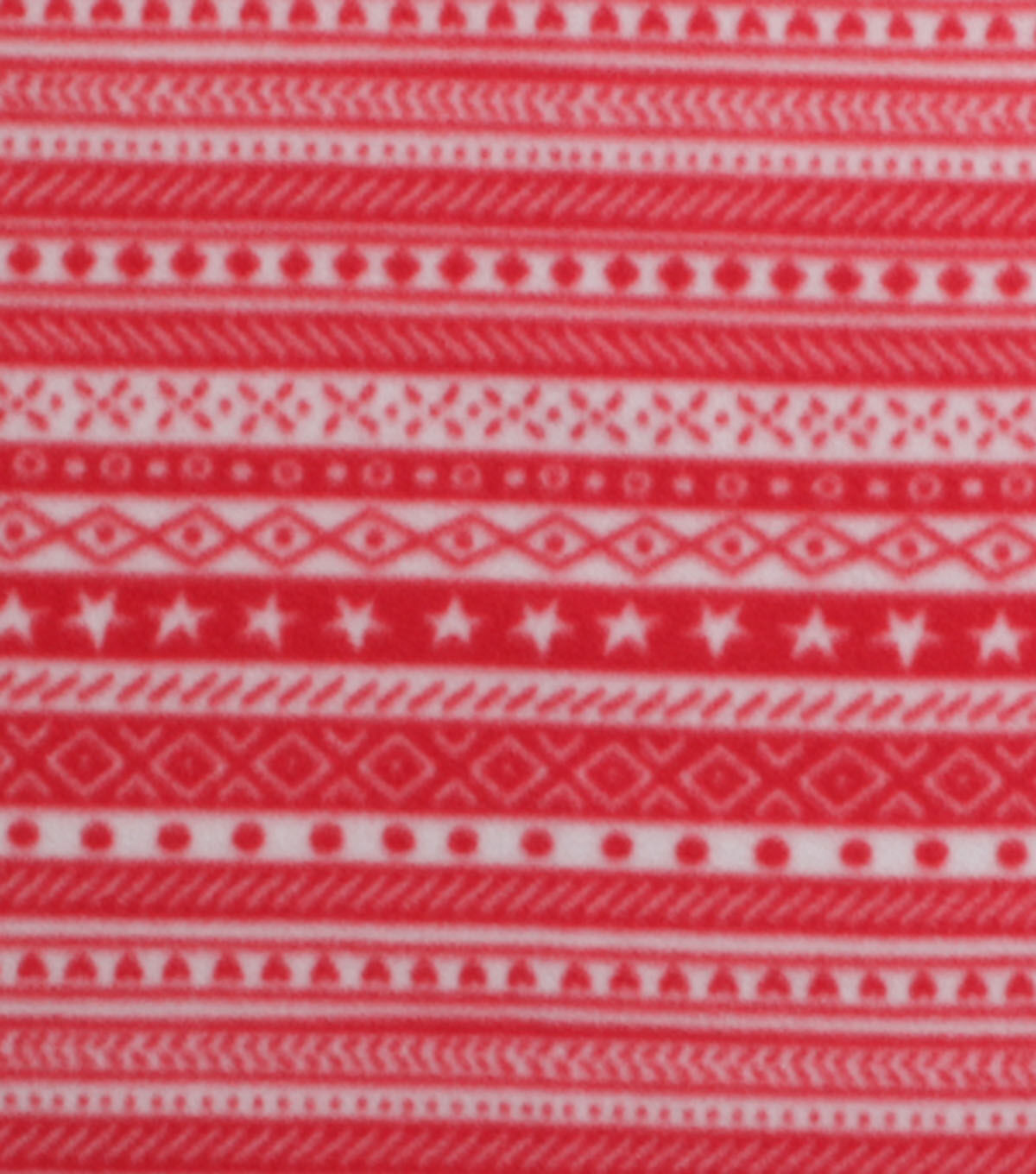 Red & White Argyle Stripes Blizzard Fleece Fabric