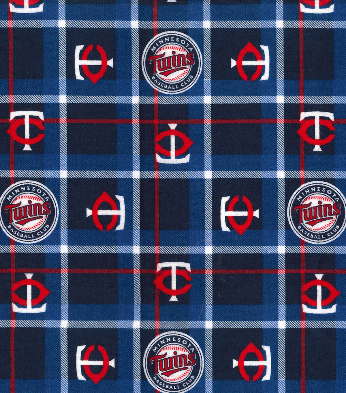 Fabric Traditions Minnesota Twins Flannel Fabric Plaid