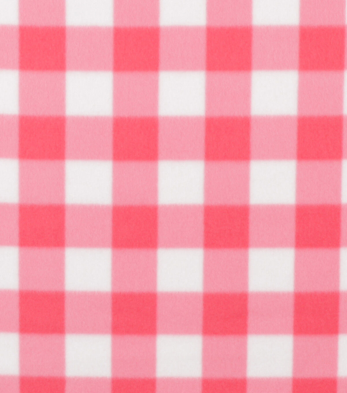 Pink Gingham Blizzard Fleece Fabric