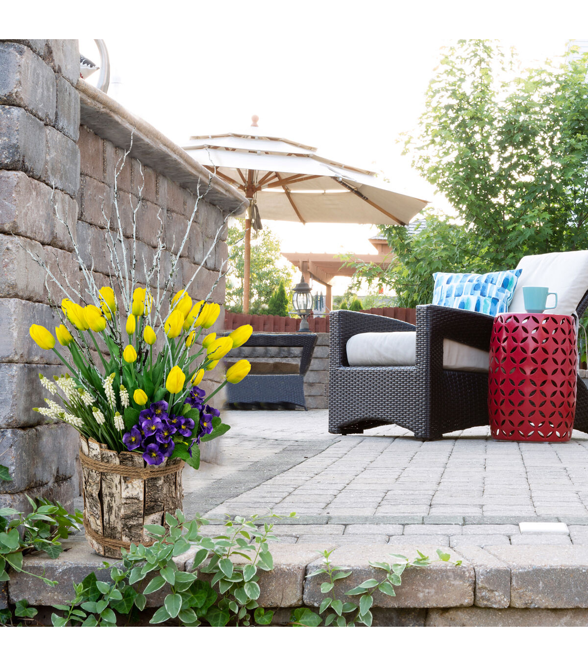 Northlight 18 Yellow Tulip Stems 6ct