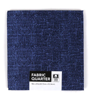 18 x 20 Navy Texture Cotton Fabric Quarter 1pc by Keepsake Calico