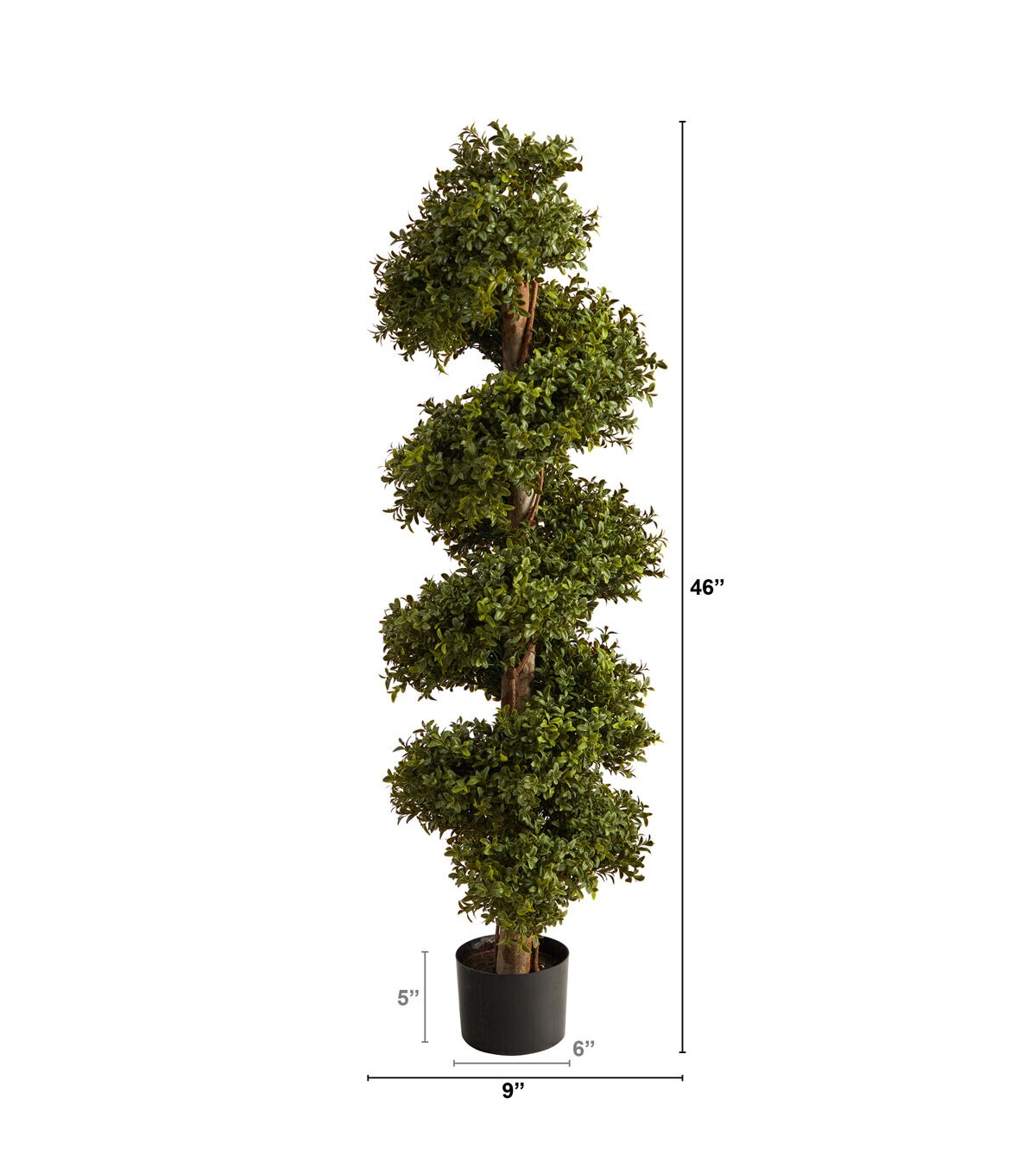 Nearly Natural 46in. Boxwood Spiral Topiary Artificial Tree