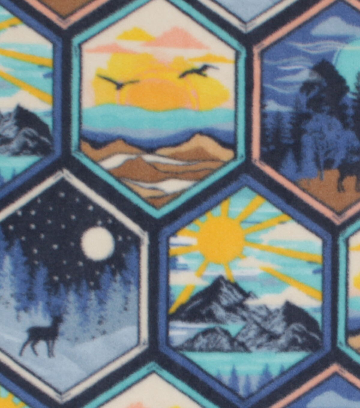 Wilderness Badges Anti Pill Fleece Fabric