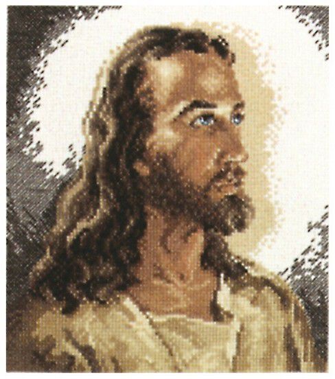 Janlynn 6 x 8 Portrait of Christ Counted Cross Stitch Kit
