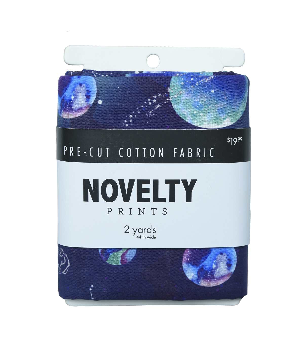 Celestial Galaxy On Blue Novelty Cotton 2 Yard Precut