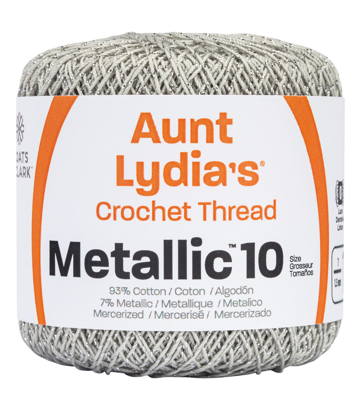Aunt Lydia's Size 10 Metallic Crochet Thread