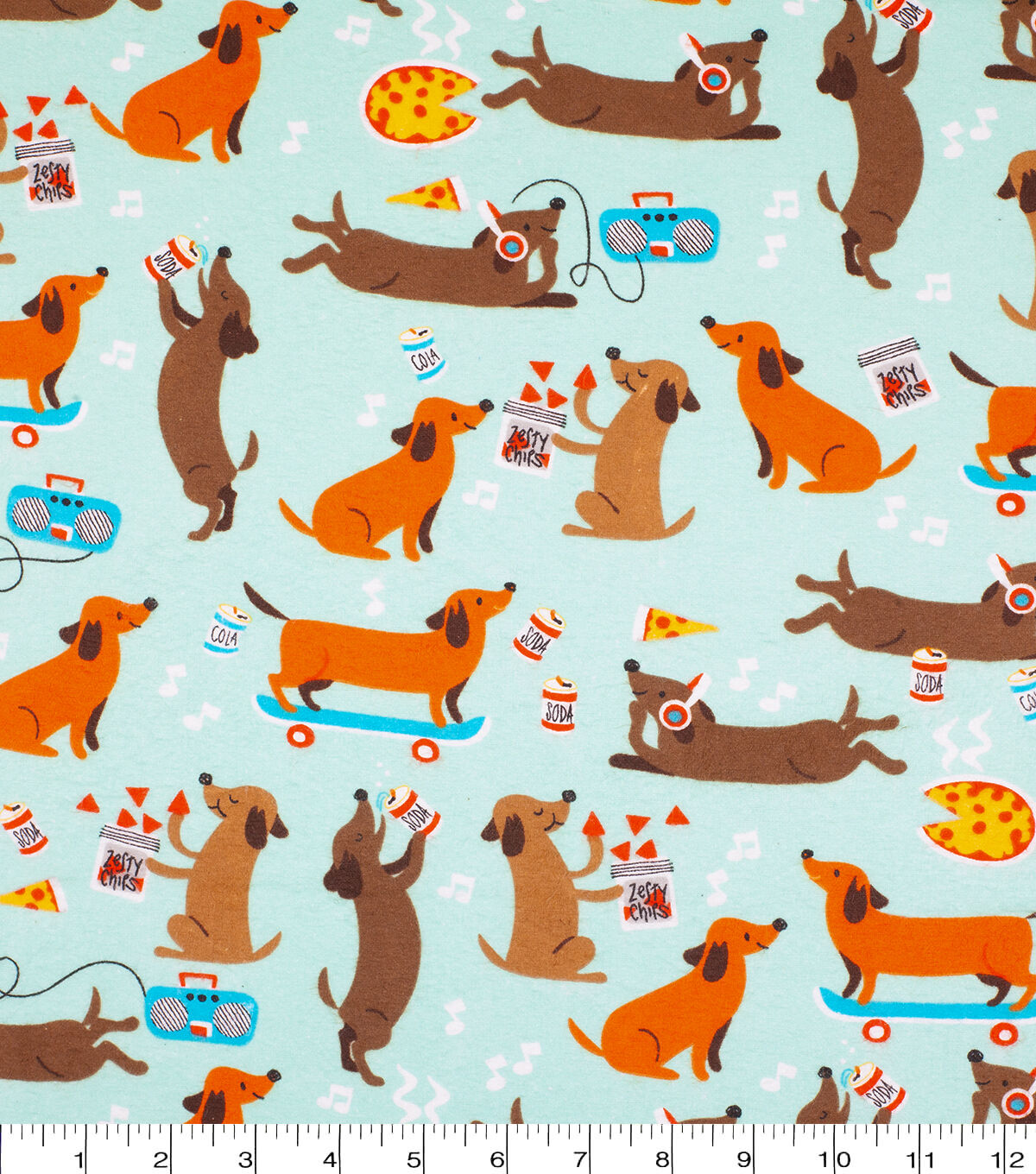 Super Snuggle Flannel Fabric Cool Dogs