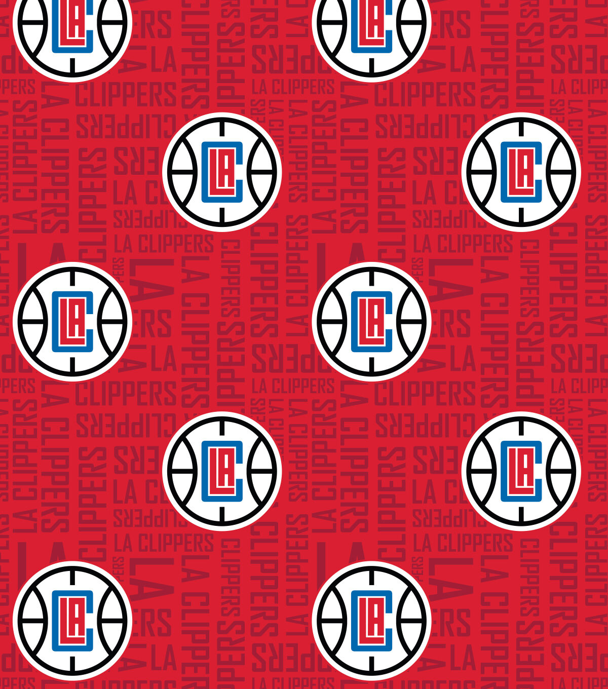 Los Angeles Clippers Toss Wordmark NBA Fleece Fabric