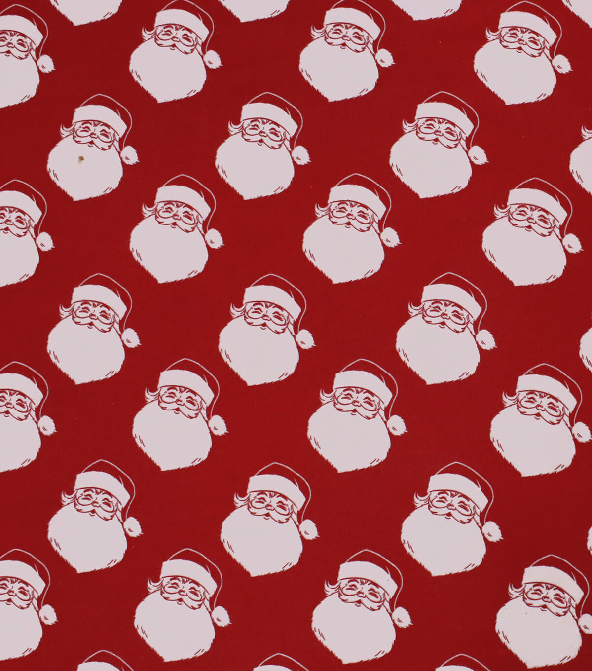 Santa Faces on Red Super Snuggle Christmas Flannel Fabric