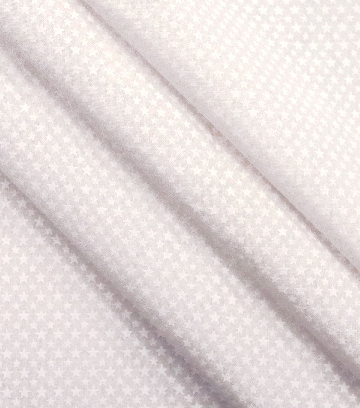 White On White Stars 108 Wide Print Cotton Fabric