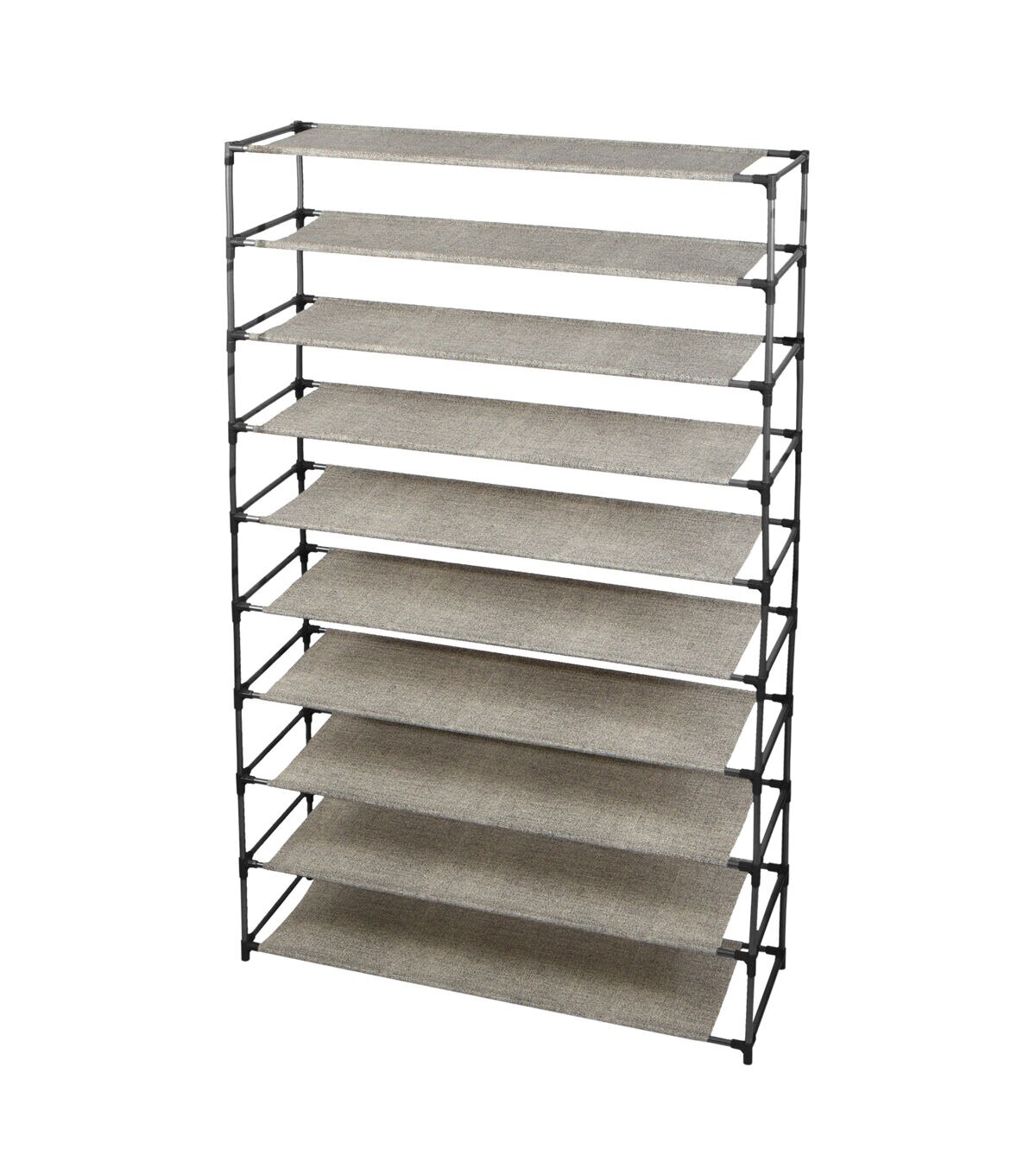 Simplify 59 Brown 10 Tier Shoe Rack