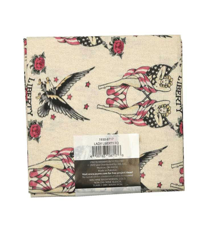 Lady Liberty Cotton Fabric Quarter