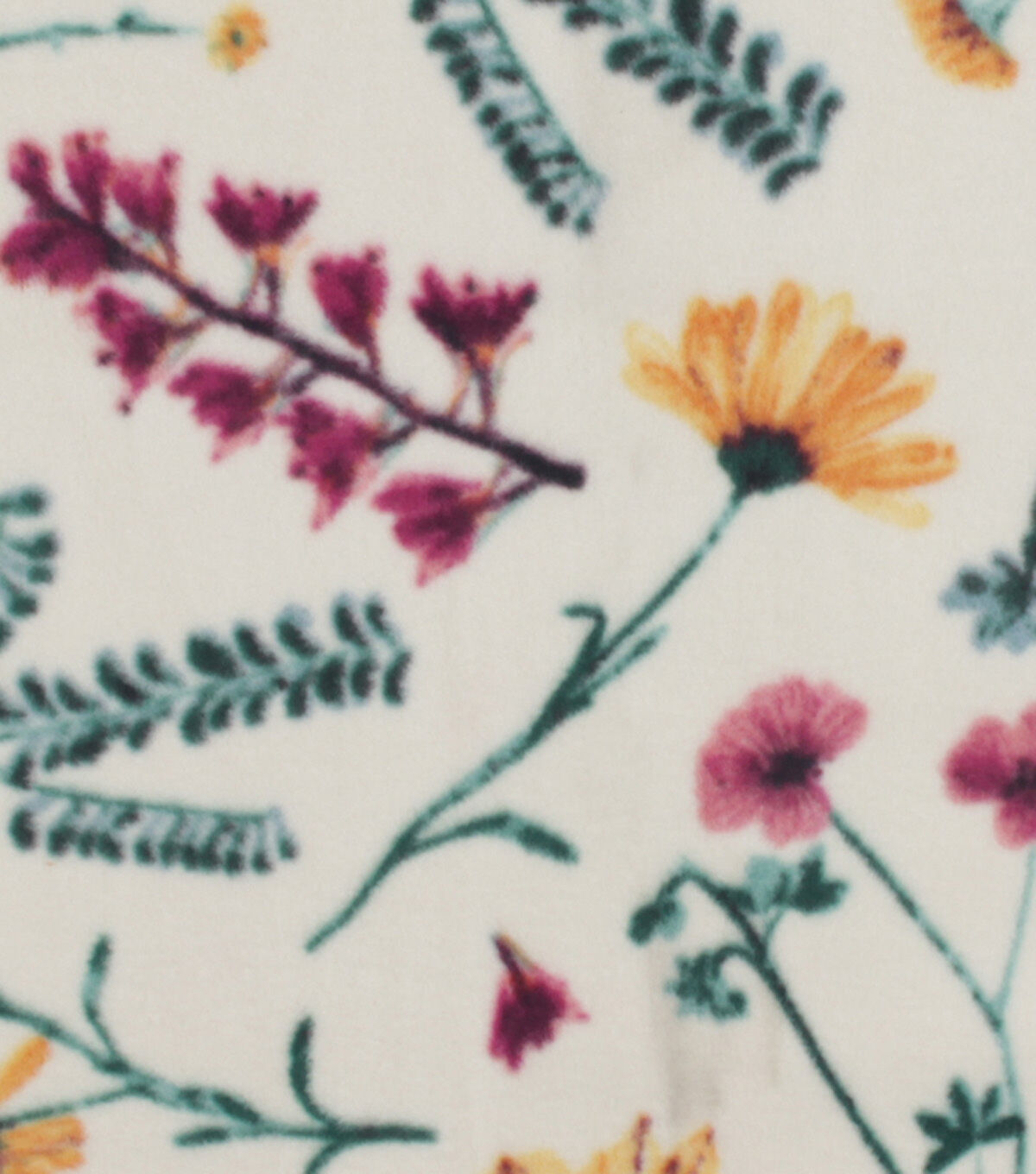 Pressed Flowers Anti Pill Fleece Fabric