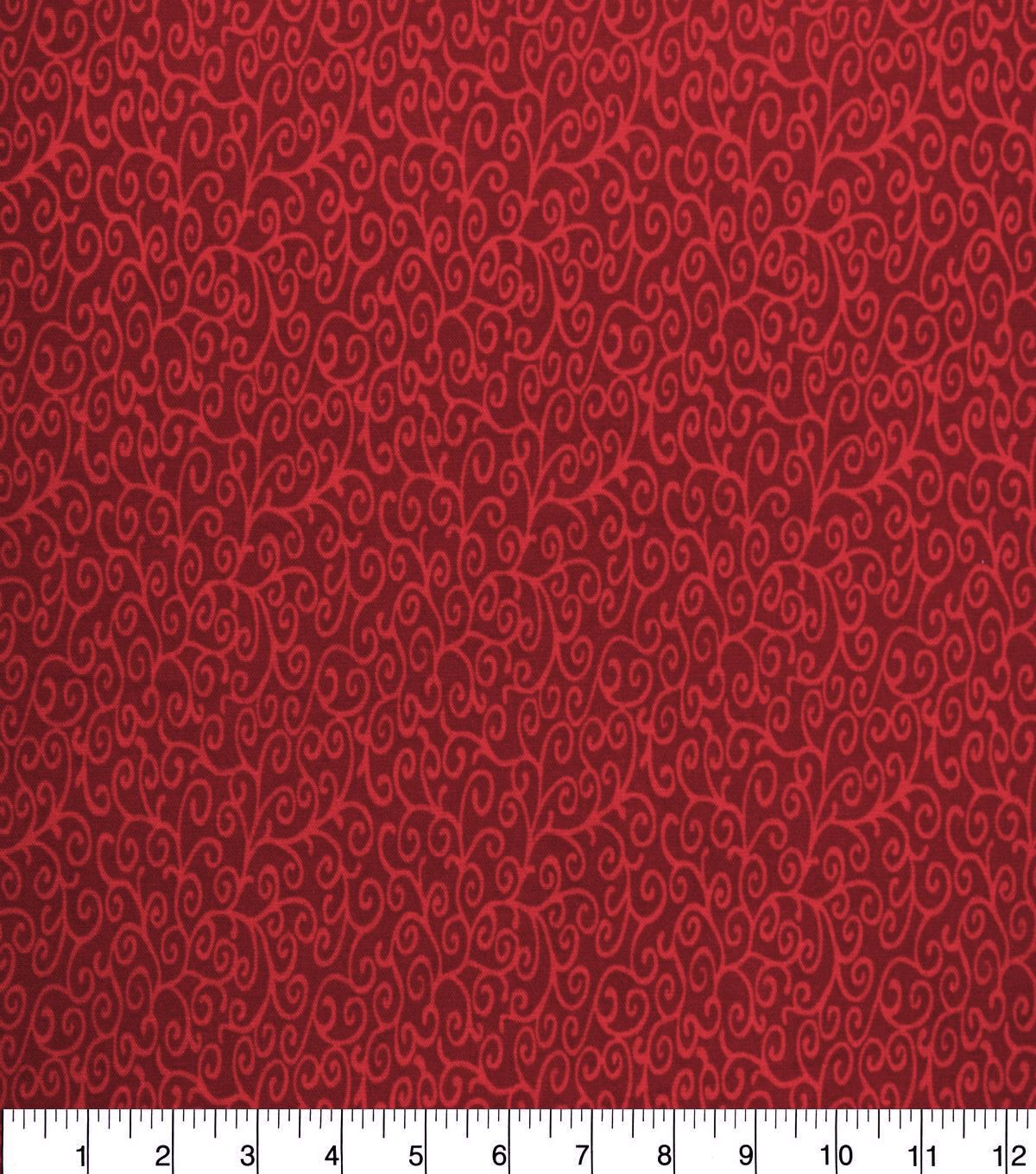 Red Scrolls Quilt Cotton Fabric by Quilter's Showcase