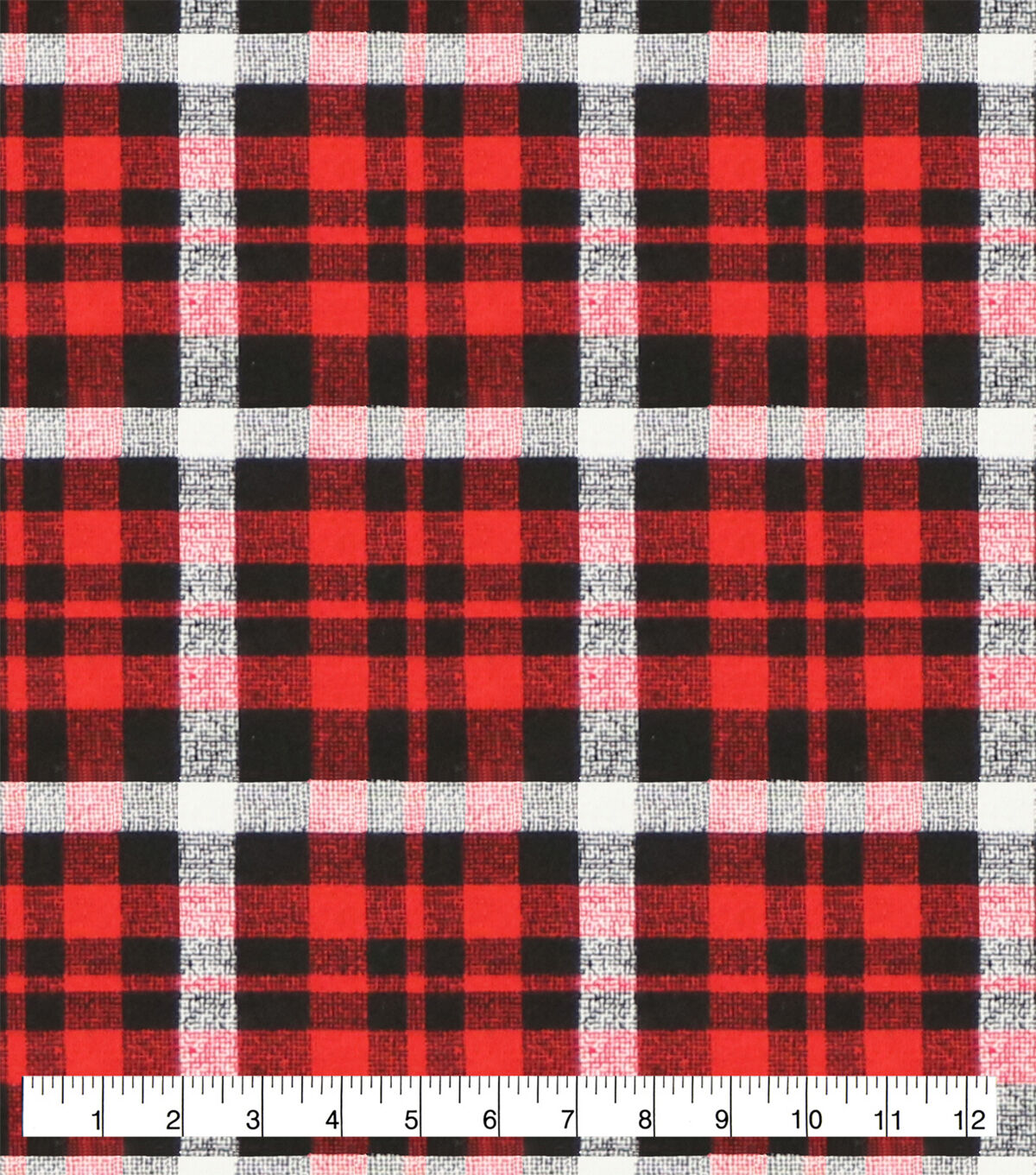 Alex Red & Gray Plaid Super Snuggle Flannel Fabric