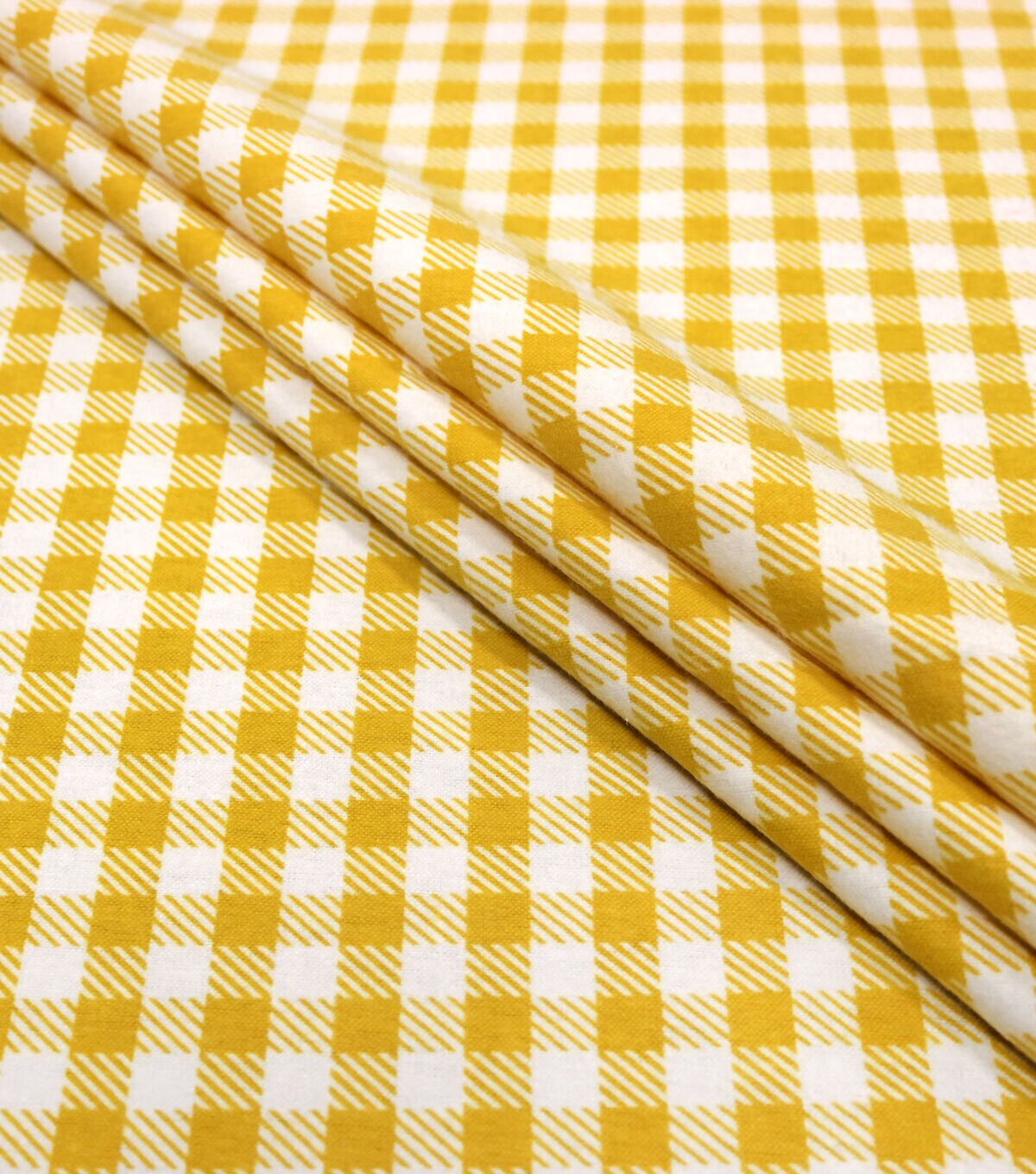 POP! Yellow Check Super Snuggle Flannel Fabric