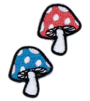 1 Mushrooms Iron On Patches 10ct by hildie & jo