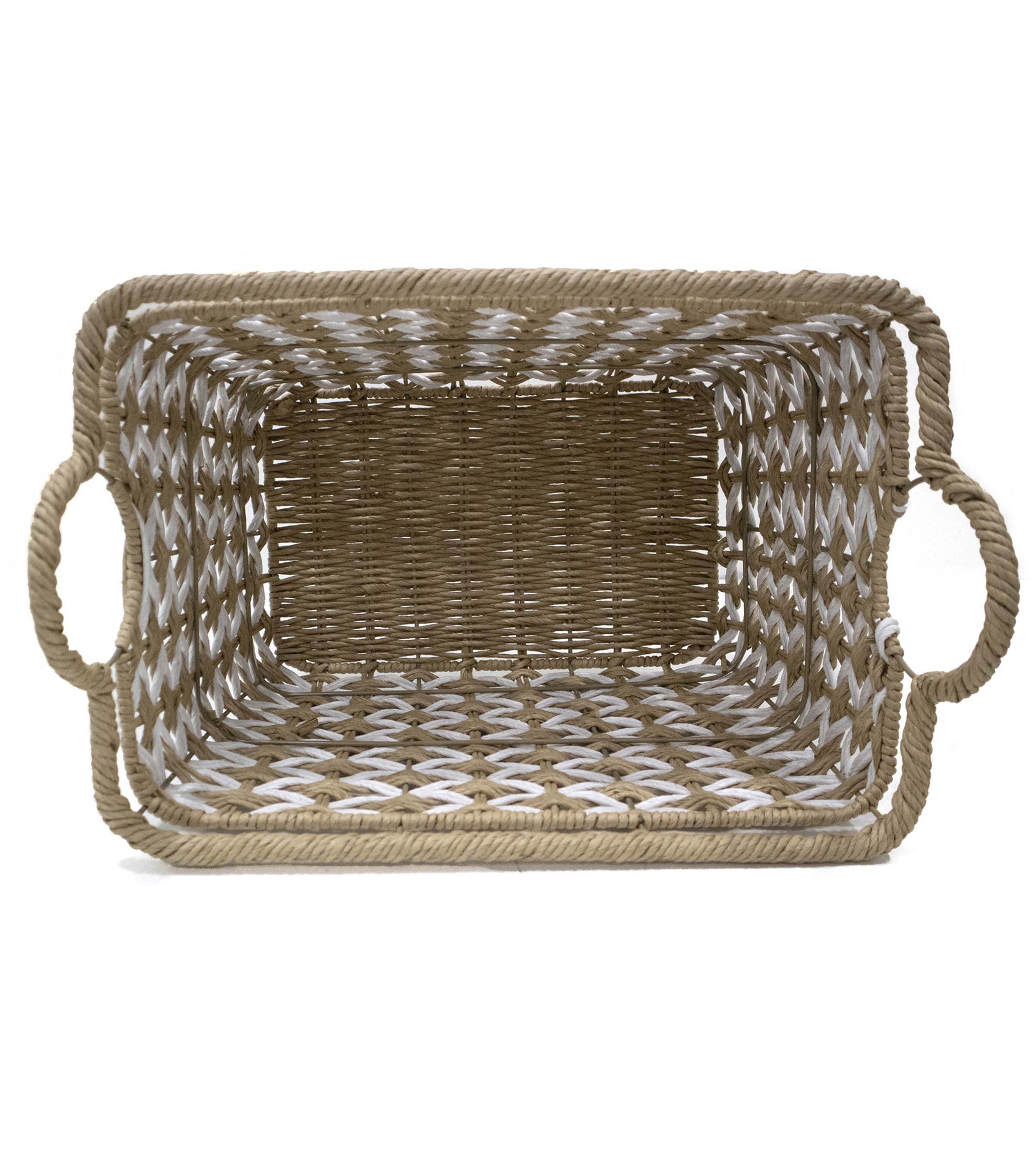 16.5 x 11 Paper Woven Basket With Handles by Place & Time